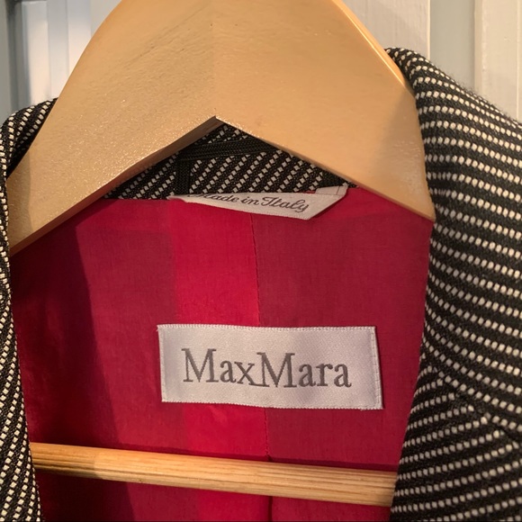 MaxMara Blazer dot striped black cream tailored 8 - Picture 4 of 16